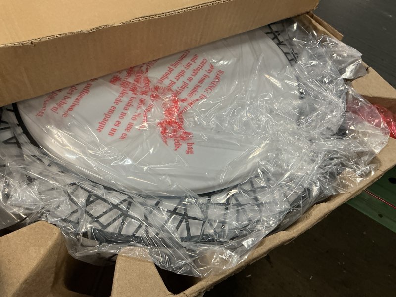 Condition photo showing Good Condition for 20 Inch Flush Mount Ceiling Light, Modern Black LED Ceiling Light Fixture, 42W 4000LM 2700-6500K Adjustable, Dimmable Ceiling Lights for Bedroom, Kitchen, Hallway, Bathroom, ETL Listed 20 inch Black