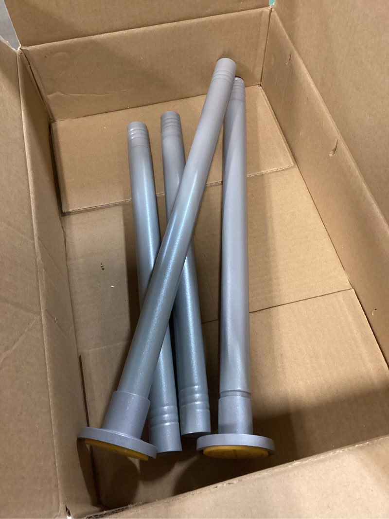 Condition photo showing Good Condition for grey shower curtain rod 28"-39.5", never rust anti-slip adjustable tension curtain rods no drilling, heavy duty 1" diameter spring tension rod for bathroom/closet/windows/room divider 28"-39.5" silver gray