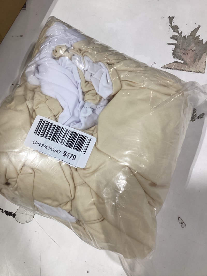 Condition photo showing Good Condition for Wedding Arch Cover,Set of 3 (7.2ft+6.6ft+6ft) Double Color Cover Spandex Fitted Arch Stand for Birthday Party Baby Shower Wedding Stand Decoration (White+Beige) 7.2Ft+6.6Ft+6Ft White + Beige