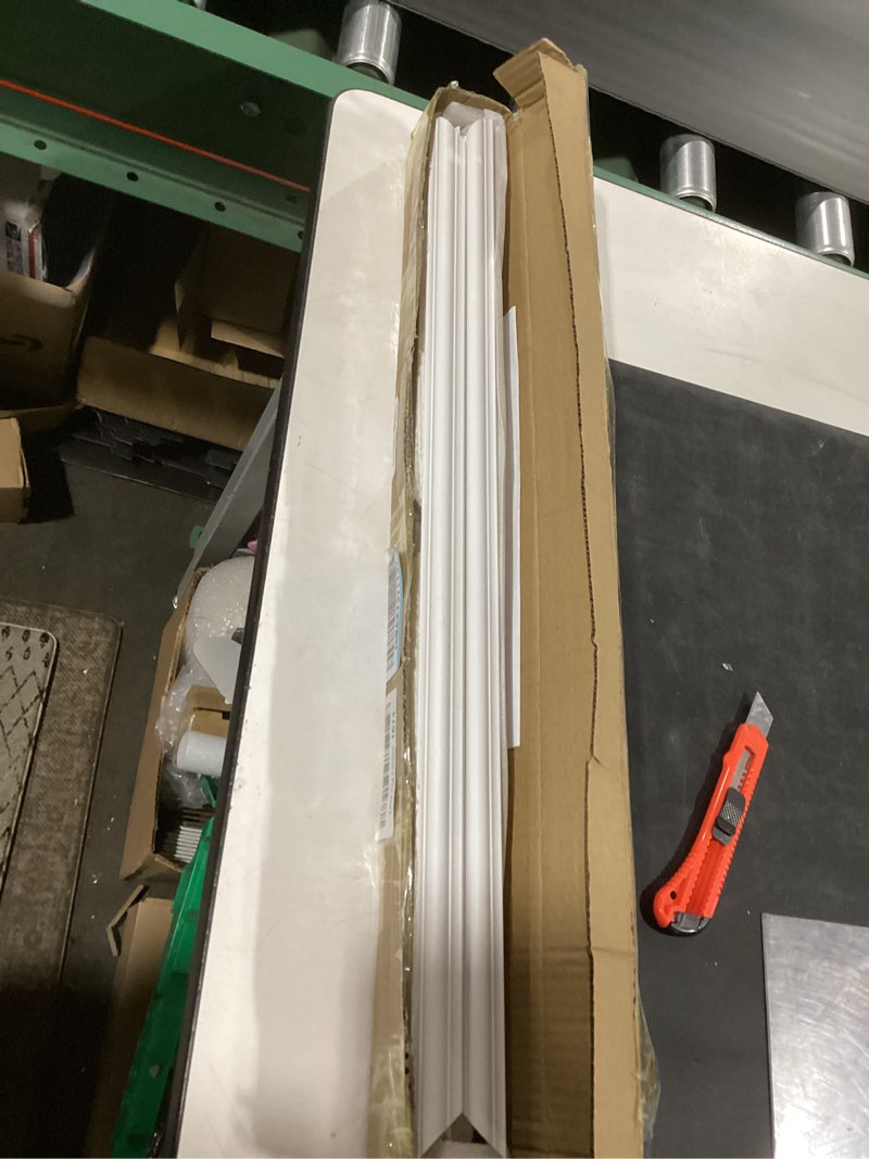Condition photo showing New/Like New for 3 set accent wall molding kit peel and stick wainscoting panels board and batten wall panel kit white pre cut chair rail moulding for walls picture frame 3 12 x 24 inch