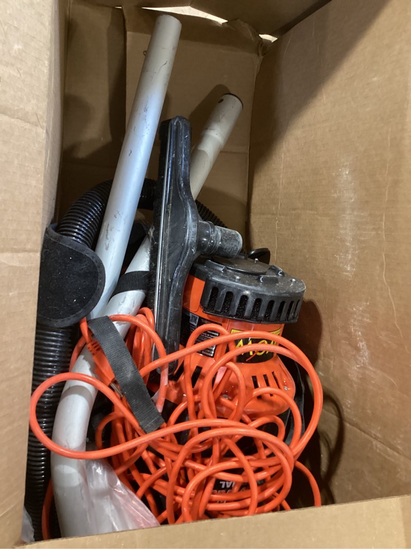 Condition photo showing As Is for hoover commercial shoulder vac pro backpack bagged vacuum cleaner, with hepa media filter, lightweight with extra long cord, chiropractic design, for carpet and hard floors, c2401, black