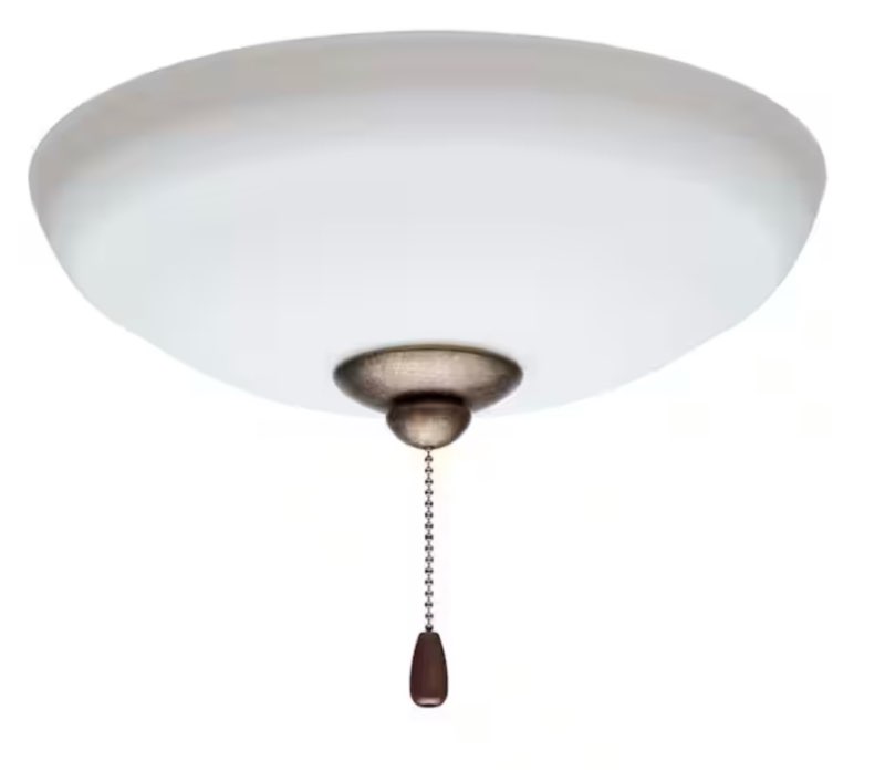 Ashland 1-Light Vintage Steel Ceiling Fan Bowl LED Light Fixture