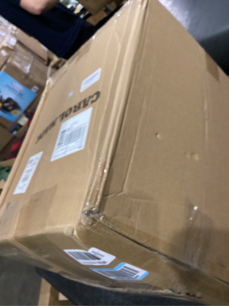 CAROLMADE Set of 2 Round Ottoman with Storage, Upholstered Vanity Stool Support 330lbs Multifunction