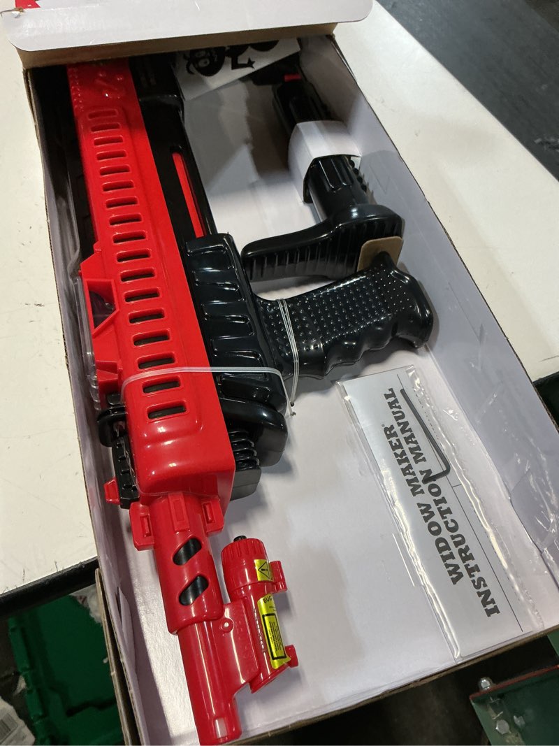 Condition photo showing Good Condition for bug-a-salt widow maker 3.5 fully loaded with bug-beam laser sight, front grip cocking handle, detachable stock & adjustable strap