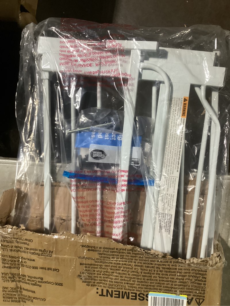 Condition photo showing New/Like New for Regalo Safety 36" Extra Tall Baby Gate for Doorways & Bottom of Stairs, Pressure Mount, Toddlers & Pets, 6-24 Months, Tested & Safe for 30 Years, American Designed, American Owned White 29-36.5"W x 36"H