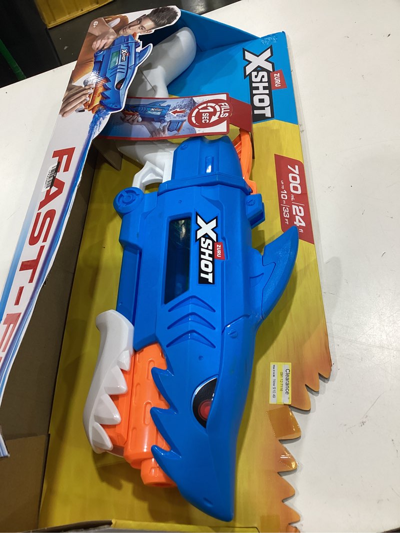 Condition photo showing As Is for xshot water fast fill water blaster - shark attack
