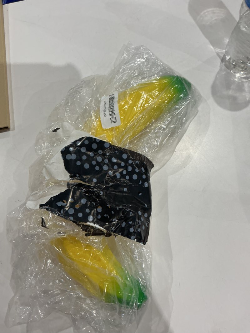 Condition photo showing As Is for 18in giant banana squishy, 2026 new jumbo bannana squishy squeeze toy, slow rising soft squishys bananas toys for stress relief