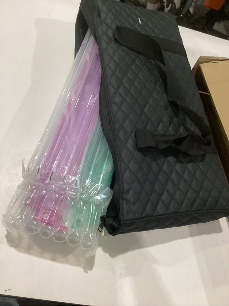 Condition photo showing Good Condition for american mahjong game set - black quilted soft bag 166 premium tiles with 4 all-in-one rack/pushers,100 chips, wind indicator, english manual. easy carry complete classic mah-jongg set mahjong game set with black case