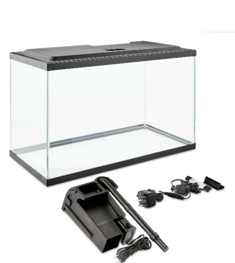 vibrant life 10 gallon aquarium starter kit with blue & white led lights