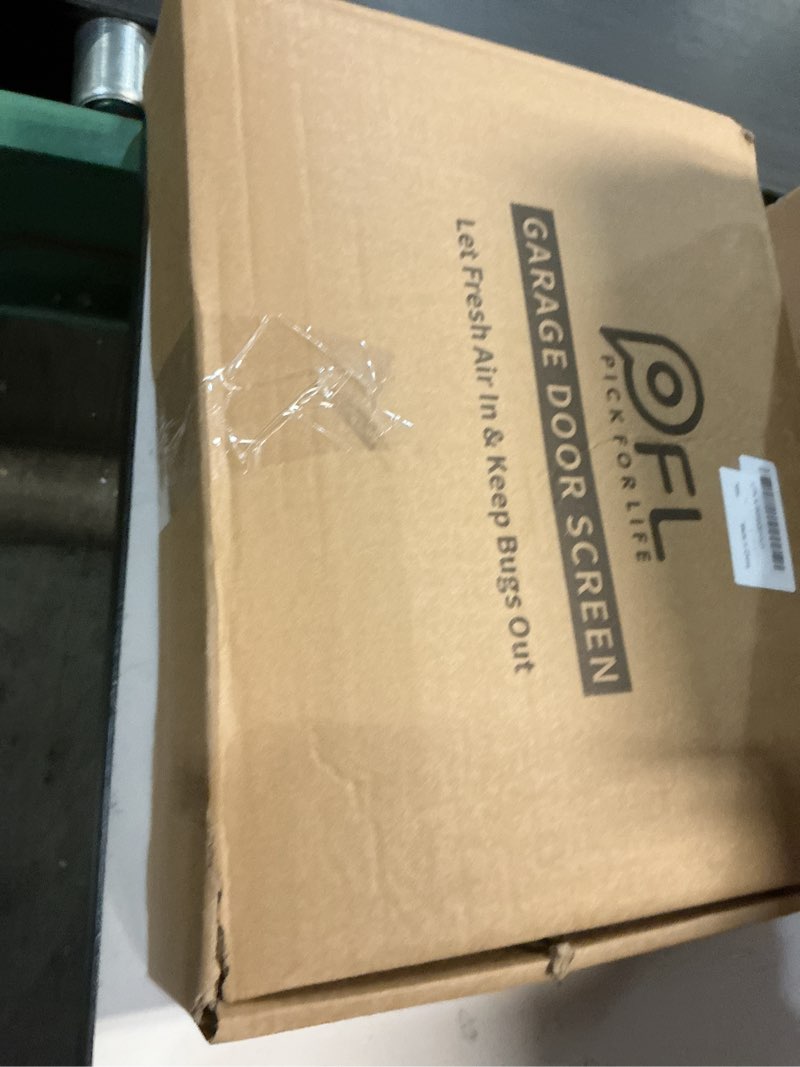 Condition photo showing New/Like New for mesh screen with magnetic closure-keeps bugs out let breeze in, heavy duty - pet and kid friendly, works with front, sliding doors (38 x 82 inch) fit door size 38 x 82 inch black