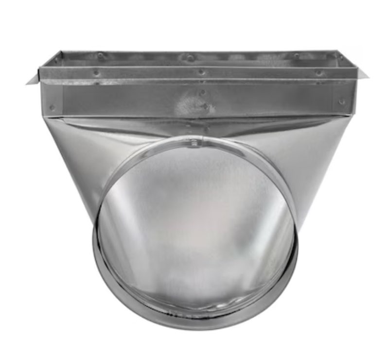 (Set of 2) IMPERIAL 8-in 30 Gauge Galvanized steel Round 90 degree register Duct boot