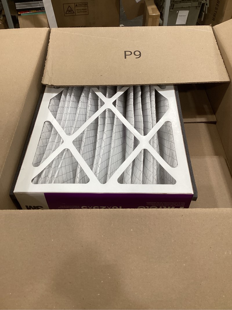 Condition photo showing New/Like New for Filtrete 16x25x5 AC Furnace Air Filter, MPR 1550, MERV 12, Fits Honeywell & Trion AirBear, CERTIFIED Asthma & Allergy Friendly, Electrostatic Air Filter, 1-Pack (actual size 15.75 x 24.13 x 4.88) 4.9" x 24.1" x 15.6"