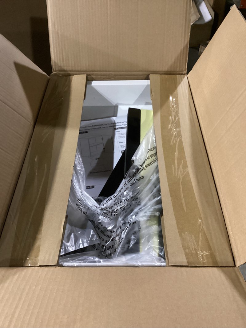 Condition photo showing Good Condition for Pull out Cabinet Organizer, 2-Pack Expandable(13.6"-24") Silde out Drawers with Raising Pad for Framed Cabinets, Adjustable Full-Extension Adhesive Roll out Shelves for Kitchen Pantry Home Pot and Pan 21''D x 13.6''-24''W (White 2-Pack)