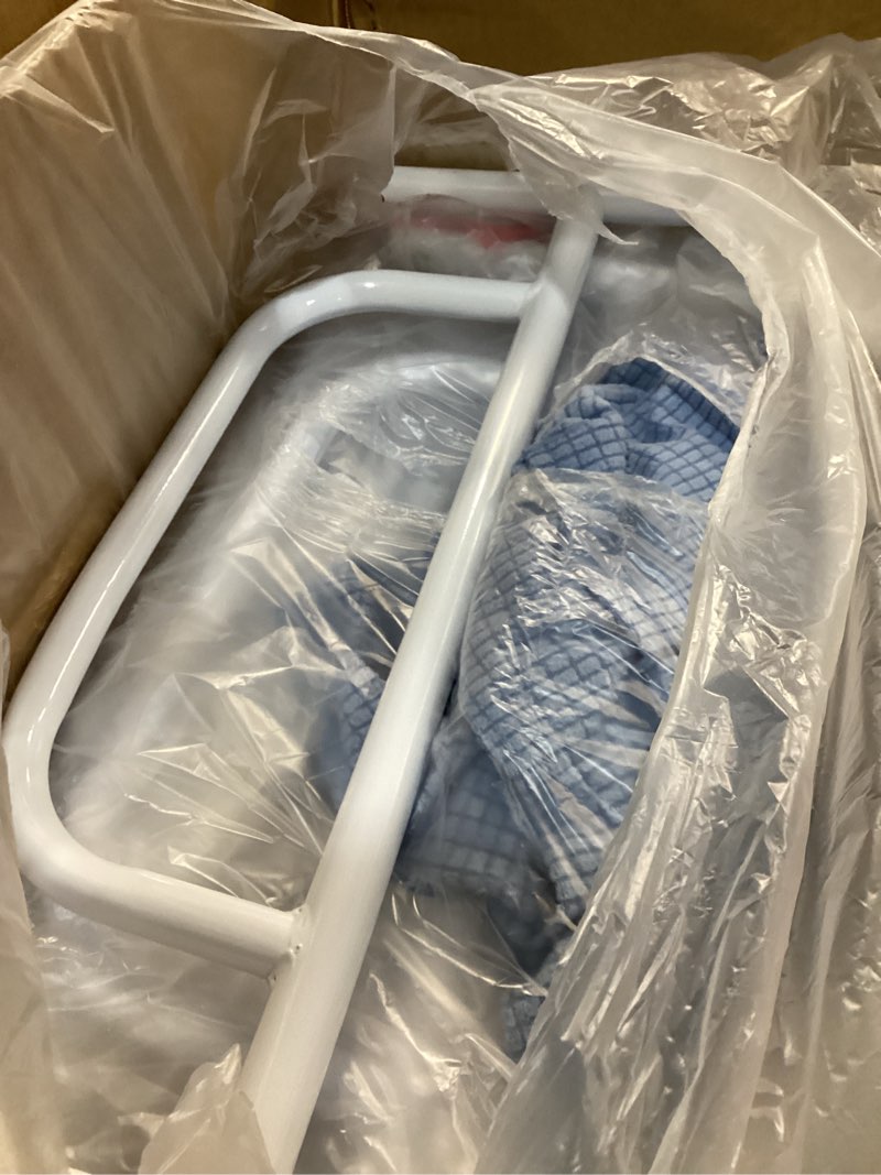Condition photo showing As Is for mybow double bed rail, u bar for medical bedside safety assisting rails, railing support for elderly adults under mattress handrail, hospital dual bed rails for seniors twin full queen adjustable rail 62"l × 20"w × 19"h