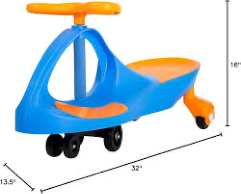 Wiggle Car - Ride on Toy for Ages 3 and Up - Toddler Ride on Toys with no Batteries, Gears, or Pedals Just Twist, Wiggle, and Go by Lil’ Rider (Blue)