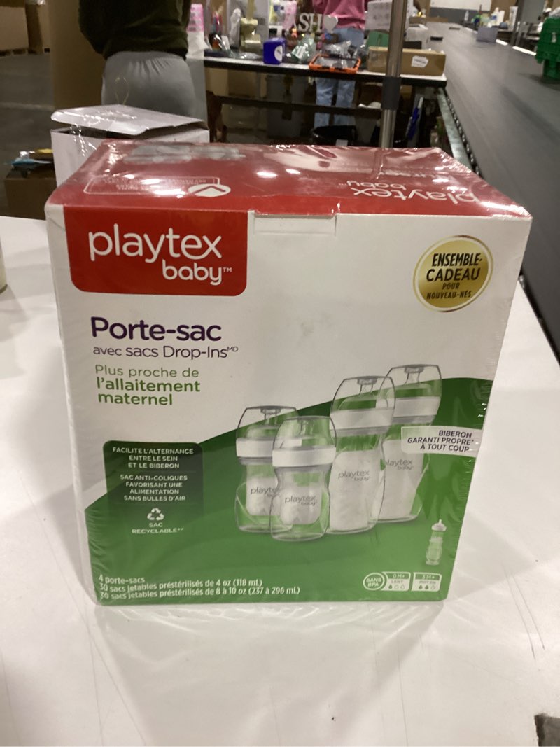 Condition photo showing New/Like New for Playtex Baby Nurser Bottle Gift Set, with Pre-Sterilized Disposable Drop-Ins Liners, Closer to Breastfeeding