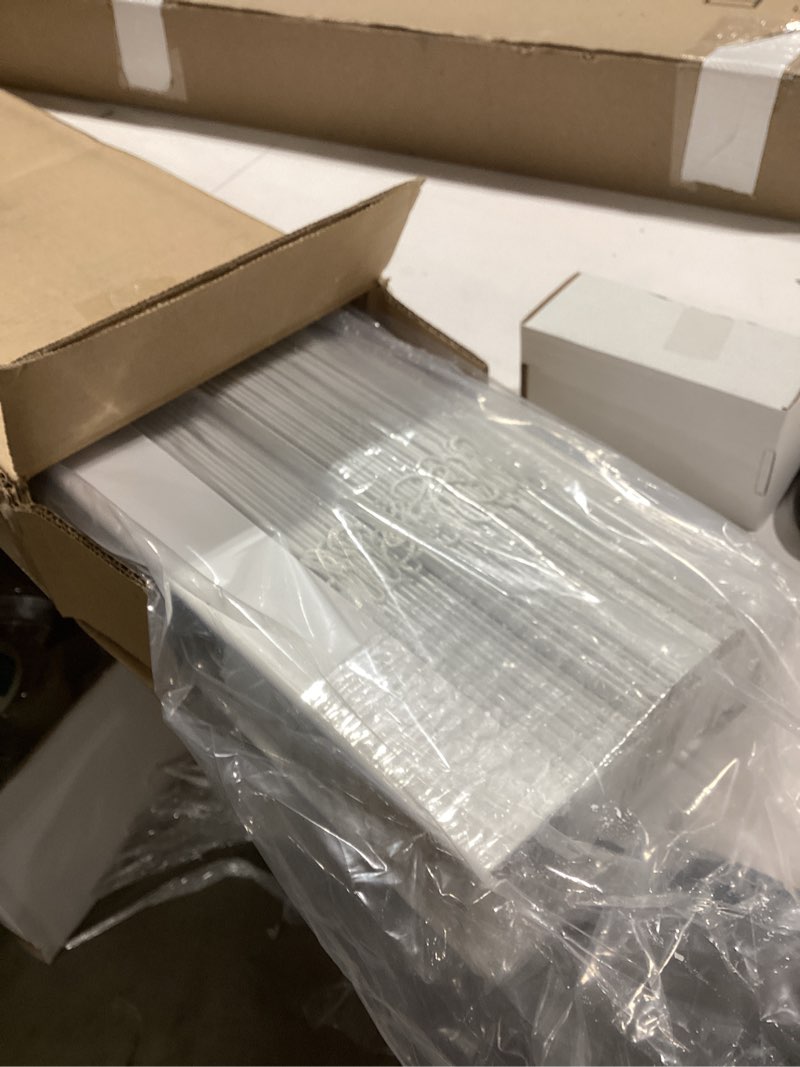 Condition photo showing Good Condition for DEZ FURNISHINGS Cordless 2" Signature Faux Wood Blind, 33" W x 72" H, Embossed White Embossed White 33"W x 72"H