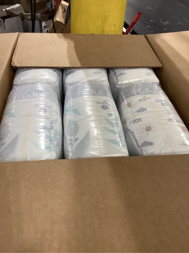 Condition photo showing Good Condition for pampers pure baby diapers, size 4 (22-37 lbs), 150, up to 100% leakproof, premium hypoallergenic soft diapers size 4 150