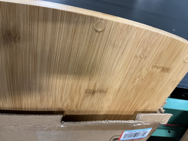 Condition photo showing Good Condition for 30 inch extra large bamboo cutting boards for kitchen, wood cutting board with deep juice groove and handle heavy duty chopping board, oversized stove top cover, kikcoin, 30" x 20"