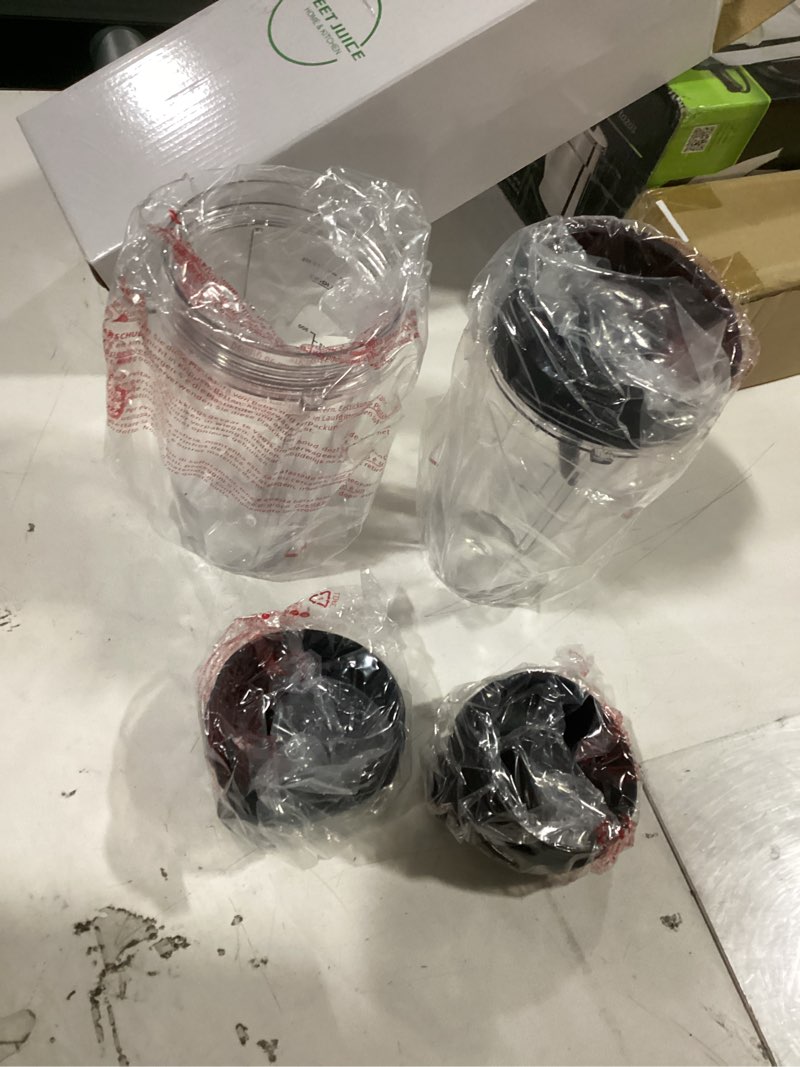 Condition photo showing New/Like New for blender replacement parts for ninja, 24oz ninja blender cups with to-go lids, 7 fins extractor blade, compatible with nutri ninja auto iq blenders bl2012 bn801 bl480-30 bl640-30 bl642-30 nn100-30