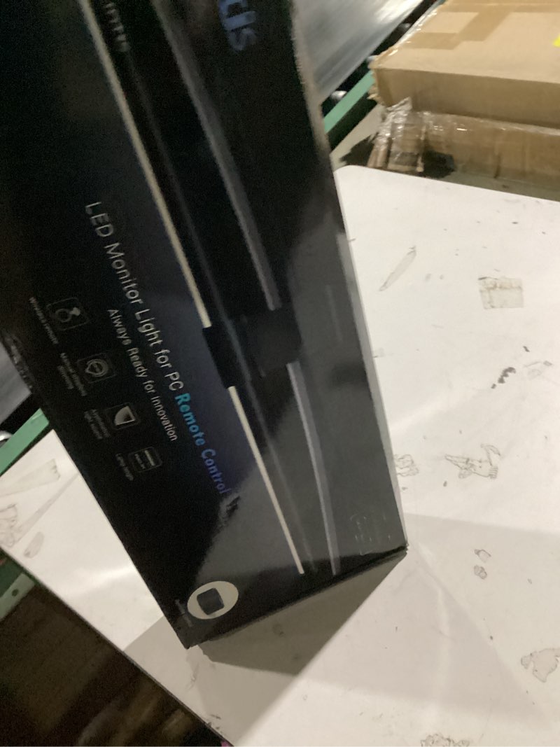 Condition photo showing As Is for quntis monitor light bar pro+ with remote control, fit for curved/flat monitor, eye-care usb computer lamp dimmable screen light bar with auto-dimming, no glare home office gaming desk lamp screenlinear pro+