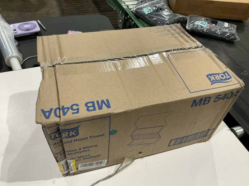 Condition photo showing New/Like New for tork multifold hand towel white h2, universal, 100% recycled fibers, 16 x 250 towels, mb540a 16 x 250 hand towels