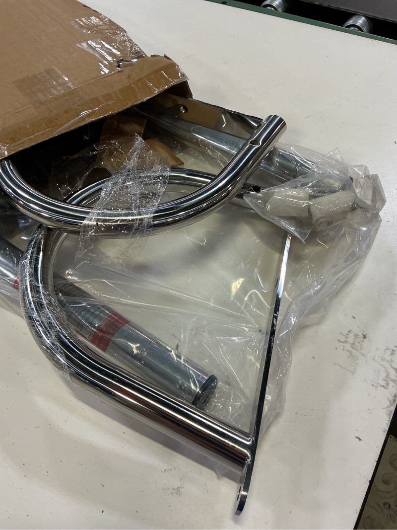 Condition photo showing Good Condition for 4 step pontoon boat ladder, pontoon ladders for pontoon boats,stainless steel rear entry inboard ladders over platform 4 step ladder