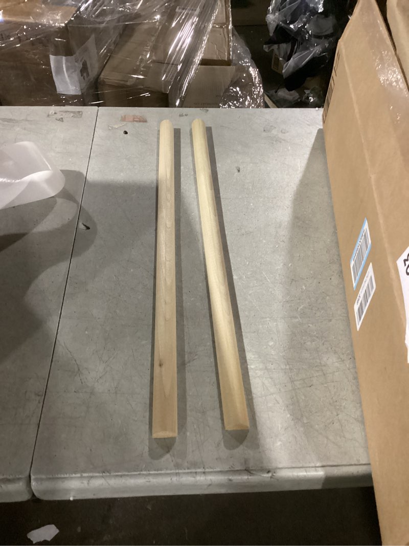 Condition photo showing Good Condition for Split Wood Rods 24-inch x 1-inch, Pack of 2 Unfinished Long Wood Dowels Split for DIY Dowel Timber Feature Wall, by Woodpeckers 2 1" x 24"