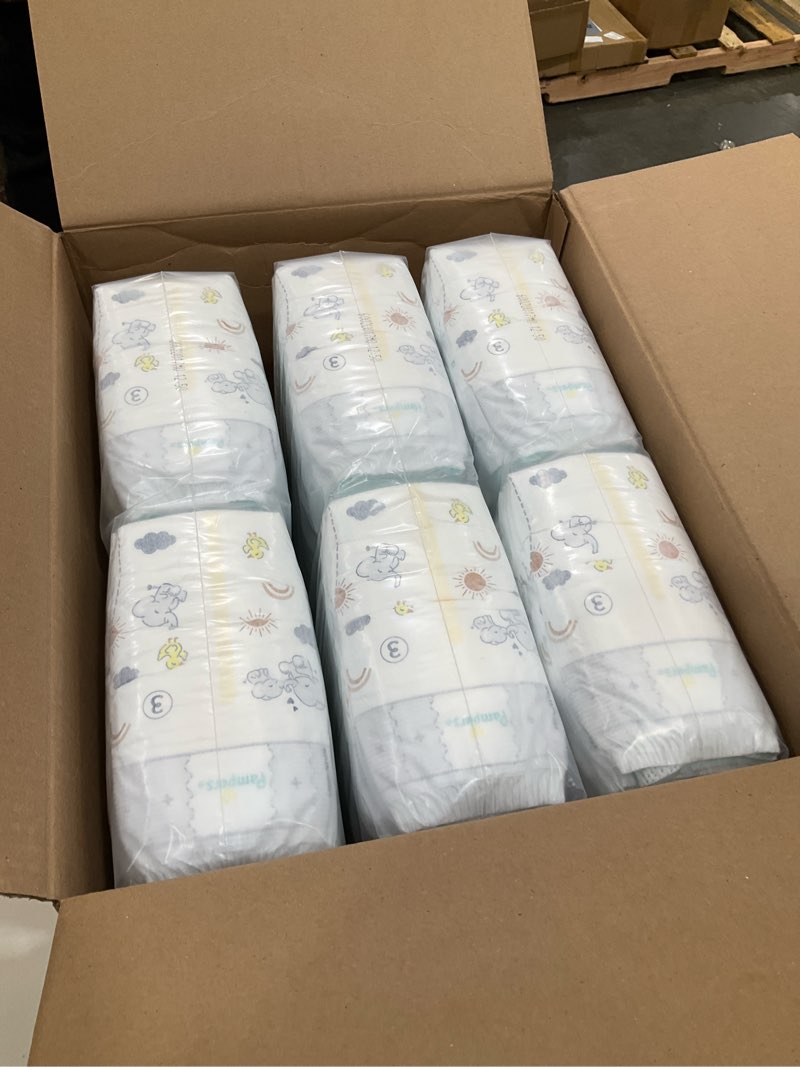 Condition photo showing New/Like New for Pampers Swaddlers Diapers, Size 3 (13-26 lbs), 168 Count, Absorbent, Keeps Baby Dry and Comfortable, Skin Safe Disposable Baby Diaper Size 3 168