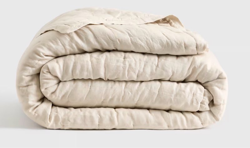european linen dream quilt, king/cal king, sand