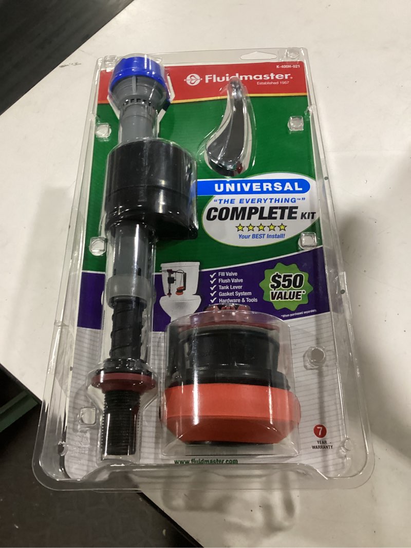 Condition photo showing Good Condition for Fluidmaster K-400H-021 Universal 2  Everything Toilet Repair Kit with Installation Tools  New  1-Pack  Weight 1.97 lbs.