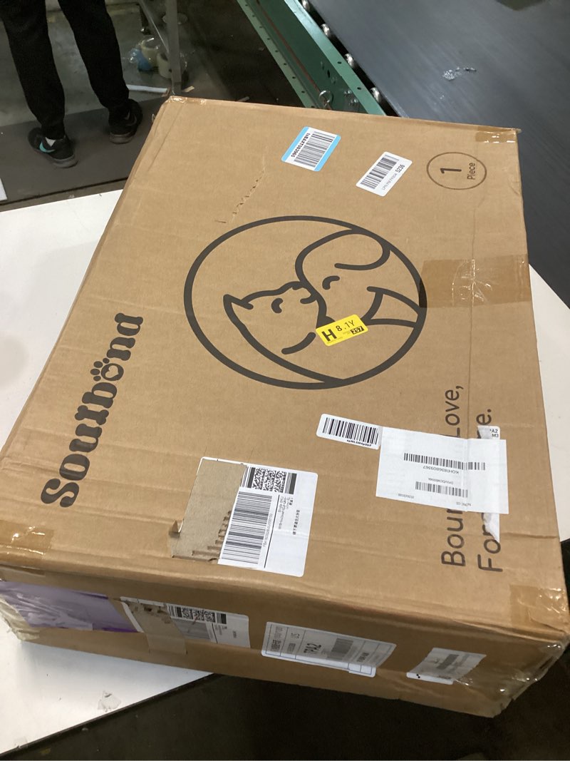 Condition photo showing New/Like New for Soulbond Stainless Steel Cat Litter Box with Lid, Enclosed Large Metal Litter Box with Drawer and Flip Door for Big Cats, Top Entry, Odor Control, Easy to Clean (Light Grey)