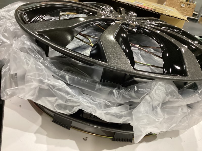 Condition photo showing Good Condition for lyds spyder bgm black & gunmetal gray universal 16 inch premium abs hubcap wheel cover replacement s