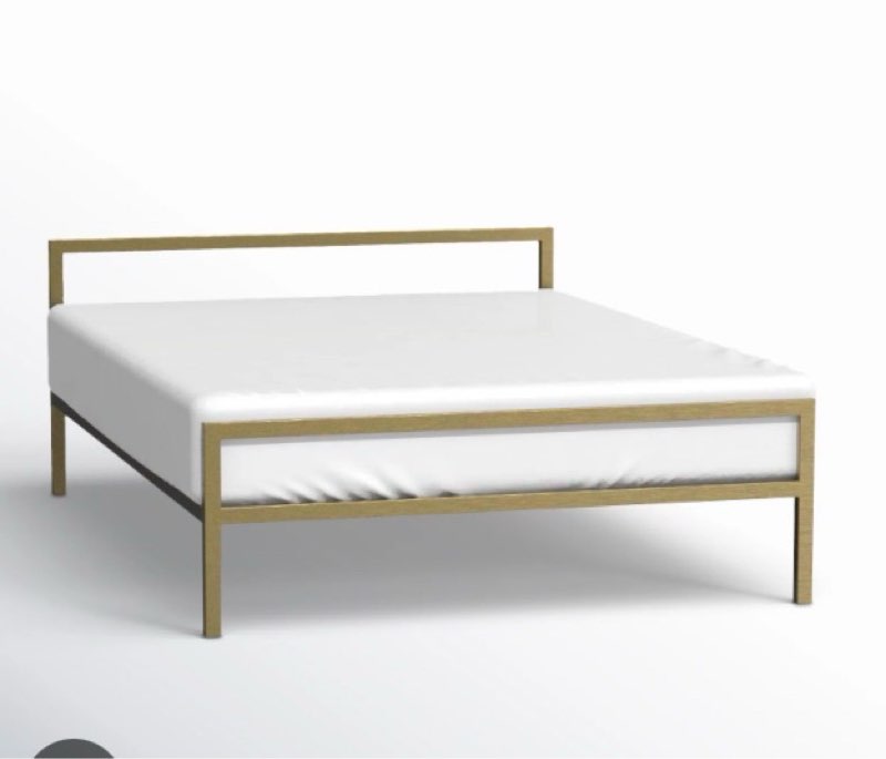 ZINUS ALINE METAL PLATFORM E WITH FOOTBOARD, GOLD, QUEEN  similar 