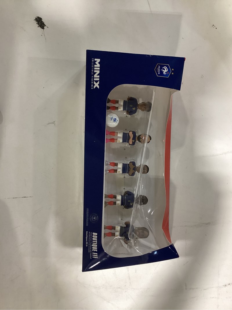 Condition photo showing As Is for minix france national team soccer figurines 5-pack | mbappe dembele barcola doue cherki, 7cm collectible figures