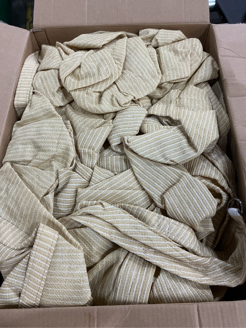 Condition photo showing As Is for colourtree 14' x 20' beige sun shade sail rectangle ctslr1420 - canopy mesh fabric uv block upf50 - commercial heavy duty - 190 gsm - 3 years warranty (we make custom size) 1 4' x 2 0' beige