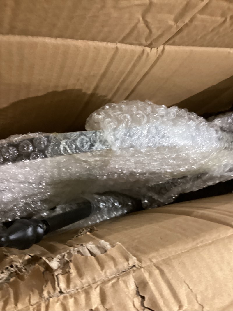 Condition photo showing As Is for GLGN 3 Tiered Serving Stand,19 Inch Wooden Dessert Display Stand with Black Metal Frame & White Panels for Wedding, Birthday, Baby Shower, Party, Bakery Display, and Graduation