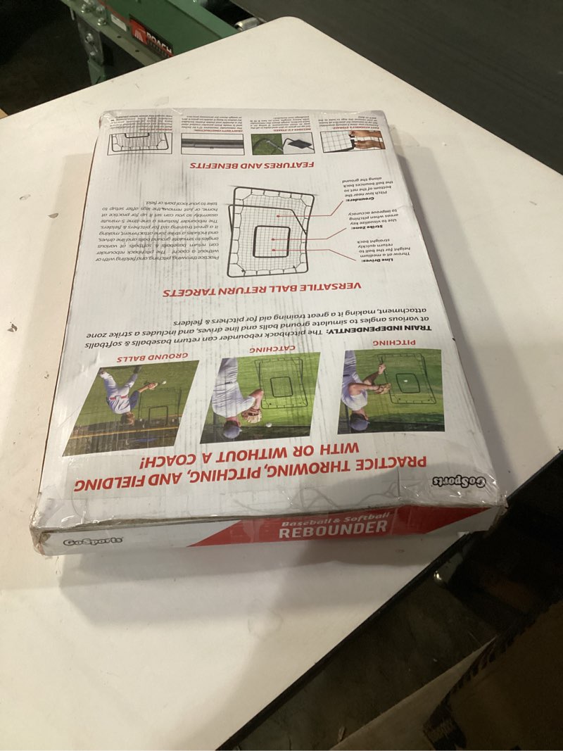 Condition photo showing As Is for GoSports Baseball & Softball Pitching and Fielding Rebounder - Pitch Back Net - Choose Your Size