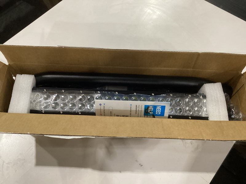 Condition photo showing New/Like New for Nilight 20Inch 126W LED Light Bar Spot Flood Combo Driving Off Road with Front License Plate Mounting Bracket Wiring Harness for Trucks Pickup Car SUV ATV UTV 4x4 Van Camper, 2 Years Warranty