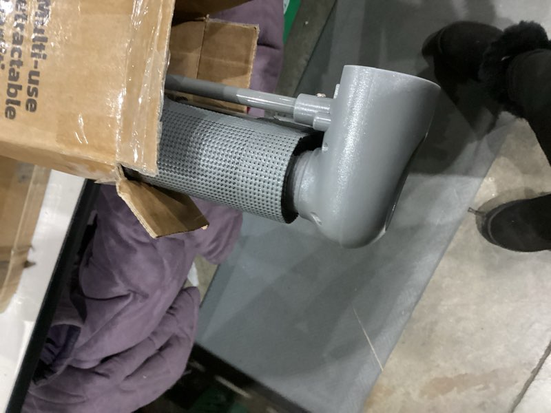 Condition photo showing item condition for Retractable Baby Gates for Doorways, Mesh Dog Gate for Stairs, Pet Gate Indoor, Extends to 55" Wide 33" Tall, Safety Toddlers Gates for Hallways, Indoor & Outdoor Use, Gray Gray 33'' Tall x 55'' Wide