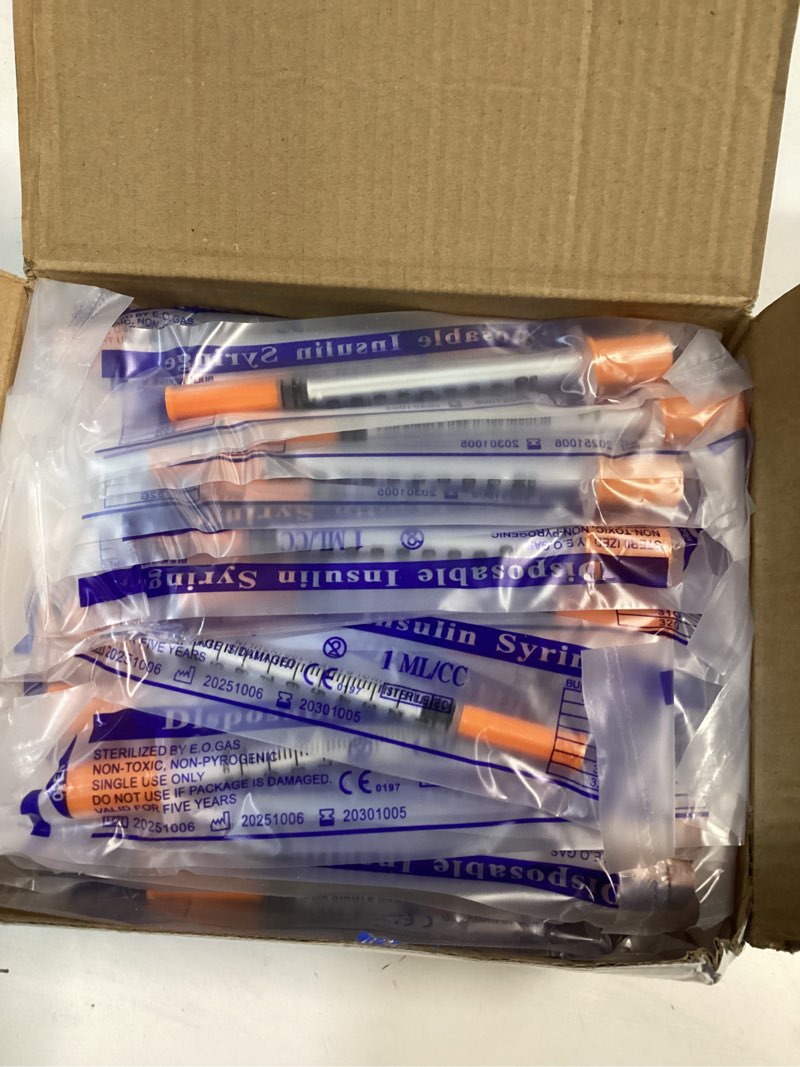 Condition photo showing New/Like New for U-100 1ml Syringe with Needle, 31G 1/4" 6mm 1cc Syringes, Disposable Individual Package, Pack of 100 1cc-31G 1/4" 100