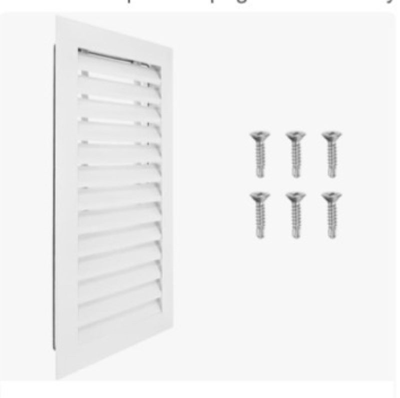patikil 22 x 12 inch gable vent, 1pcs aluminum alloy wall shed vents square louver air grille with s