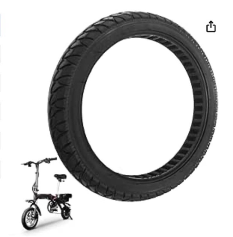 16X2.125 Bicycle Solid Tire, 16 inch Bicycle Tubeless Solid Tire, for 16 inch Electric Bicycle, E-Bi