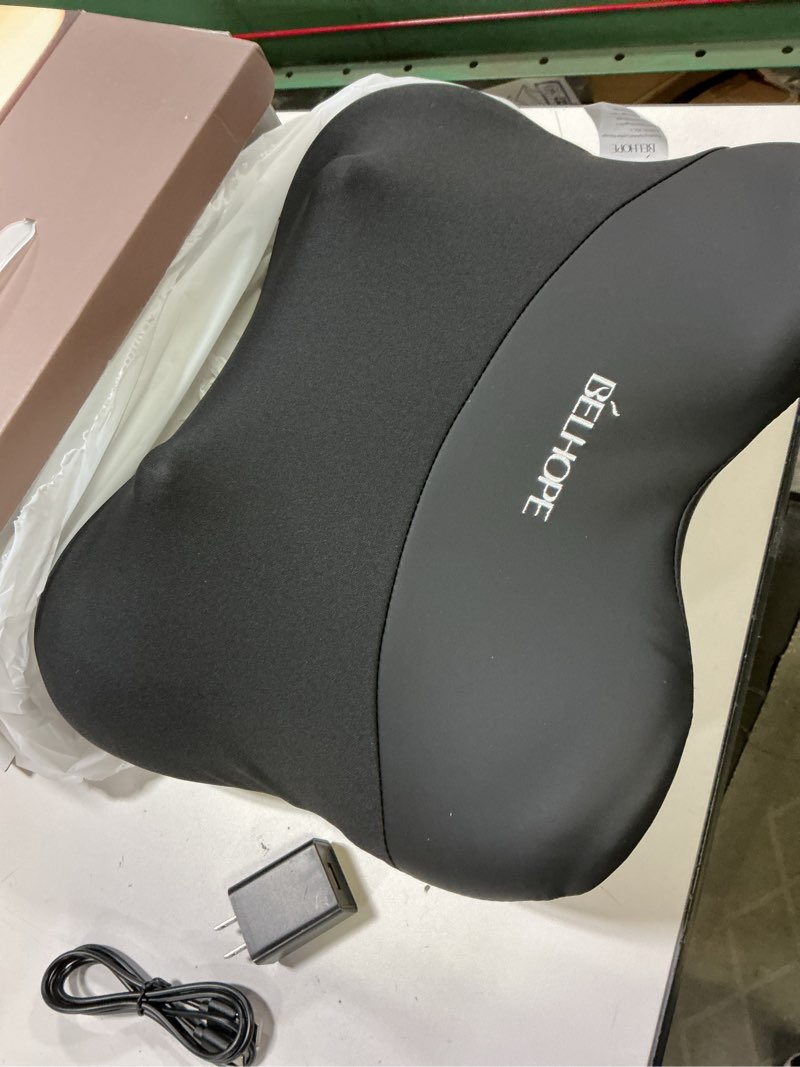 Condition photo showing As Is for Back Massager with Heat, Cordless Back and Neck Massage for Pain Relief Deep Tissue, 4D Shiatsu and Percussion Massage Pillow, Lower Back Massager for Office,Gifts for Christmas Women Men, Black