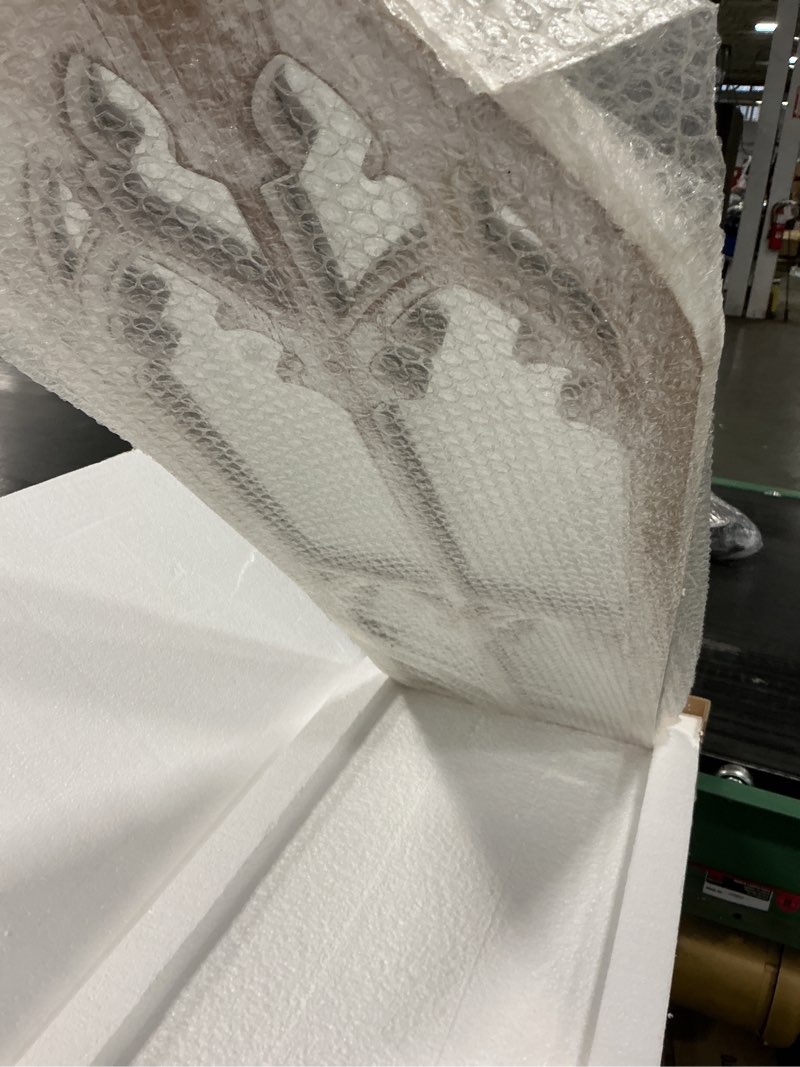 Condition photo showing New/Like New for Farmhouse Wood Frame Arched Window Mirror 12 x 38 inches, Hanging Distressed White Rustic Cathedral Hallway Mirrors for Wall, Decorative Long Mirrors for Wall Decor Living Room Entryway