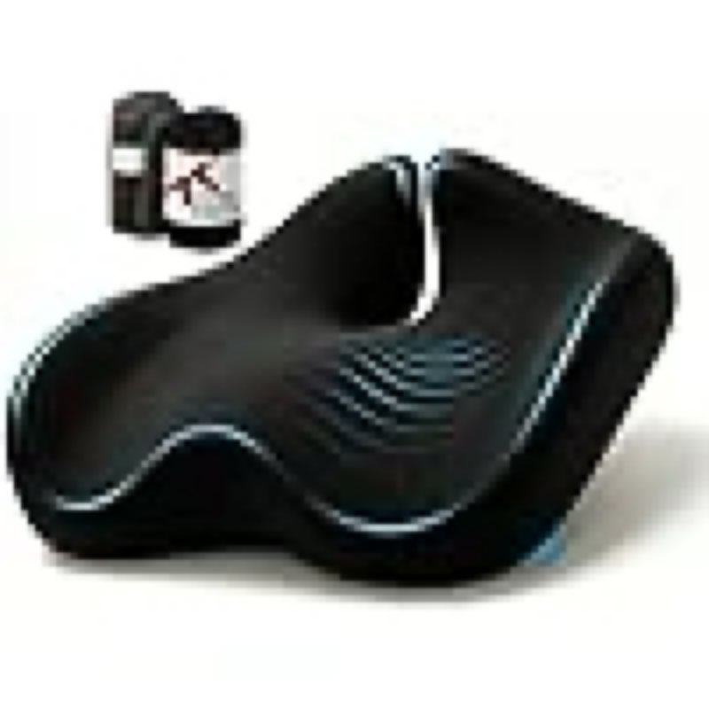 extra large memory foam seat cushions for office chairs, pressure relief seat cushion for tailbone pain relief, sciatica & back pain, ergonomic office chair cushion for long sitting & driving (black)