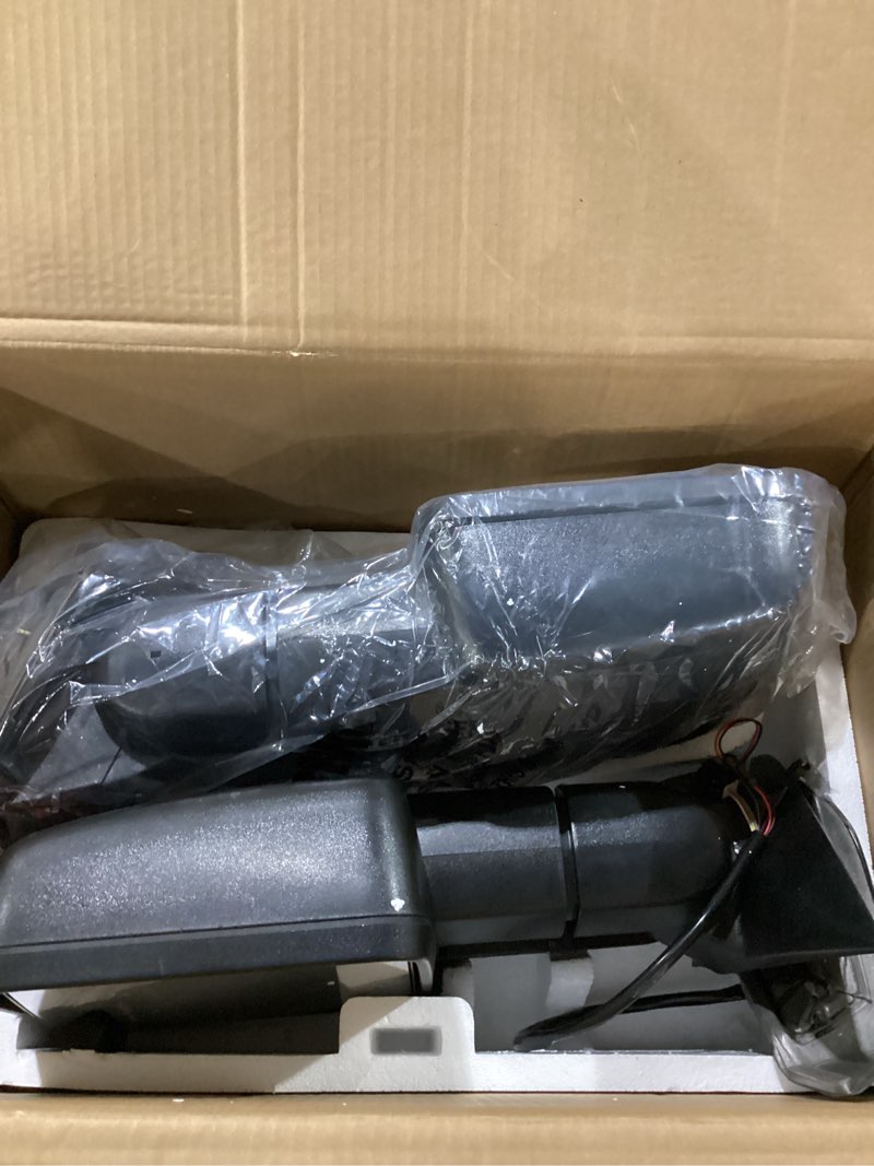 Condition photo showing Good Condition for black towing mirrors power heated compatible for 03-06 chevy silverado suburban gmc serria compatible for 07 silverado serria classic w/turn signal arrow light side mirrors pair set