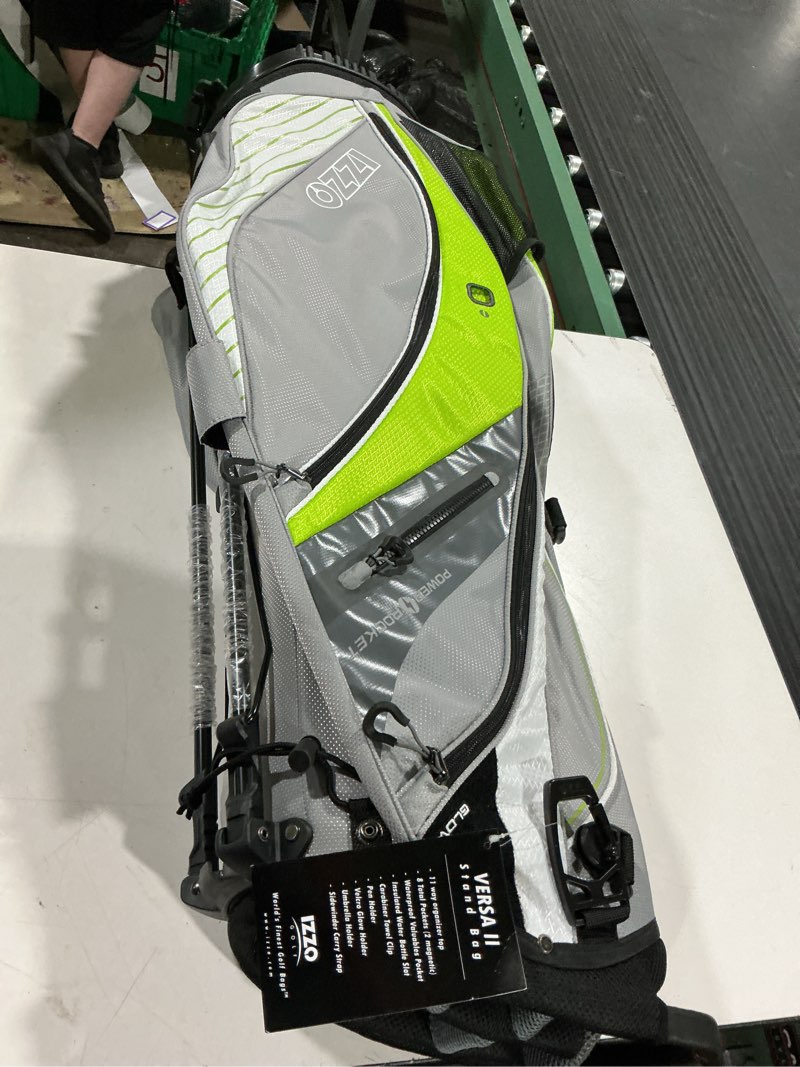 Condition photo showing Good Condition for izzo versa golf stand bag - green