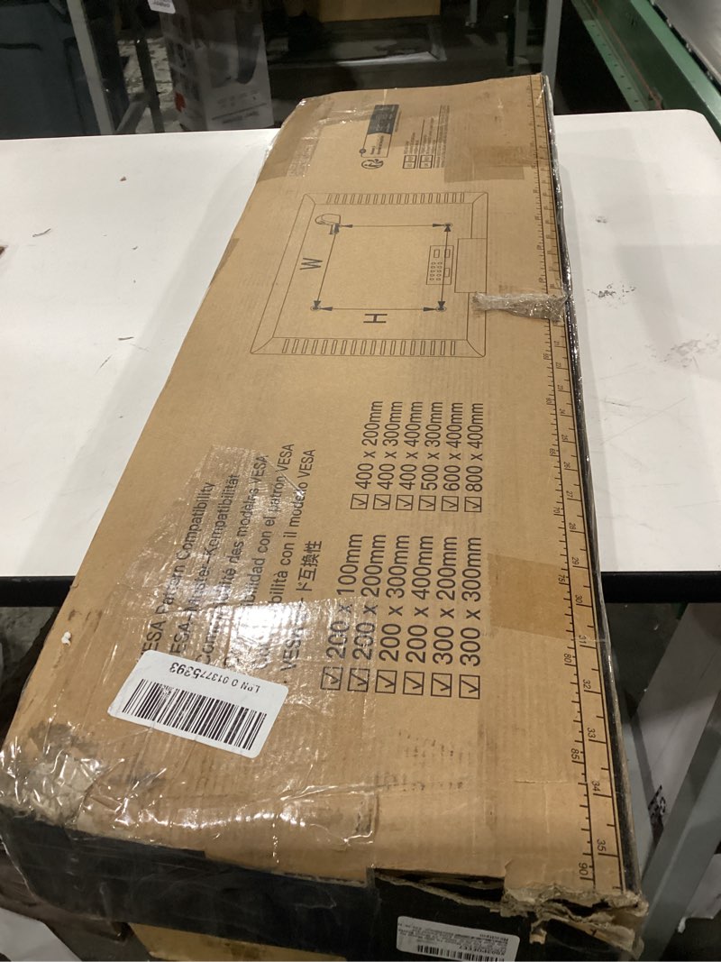 Condition photo showing As Is for PERLESMITH Full Motion TV Wall Mount for 50”-90” TVs up to 165lbs, TV Mount Bracket with Dual Articulating Arms Swivel Tilt Extension, Max VESA 800x400mm, Fits 16”18” to 24" Studs, PSXFK1 50-90 Inch TV Wall Mount