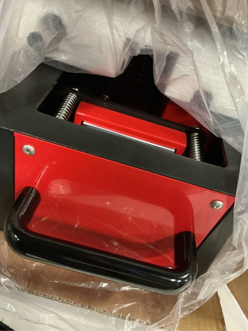 Condition photo showing Good Condition for 5 ton portable hydraulic heat press machine 2.3 x 4.7 inch dual heating plate, red/black